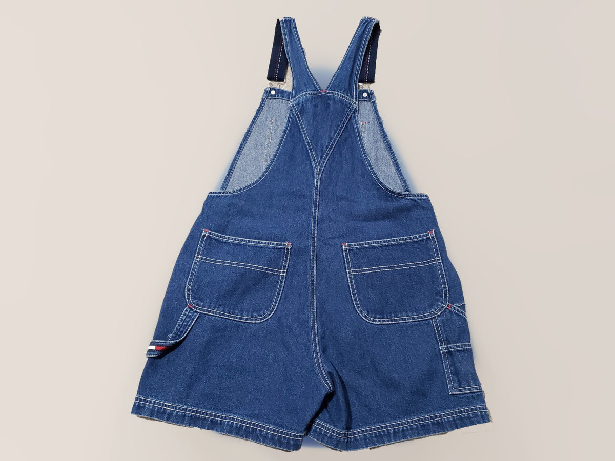 Vintage 90s Y2K Tommy Hilfiger Overalls Denim Jeans Shorts with